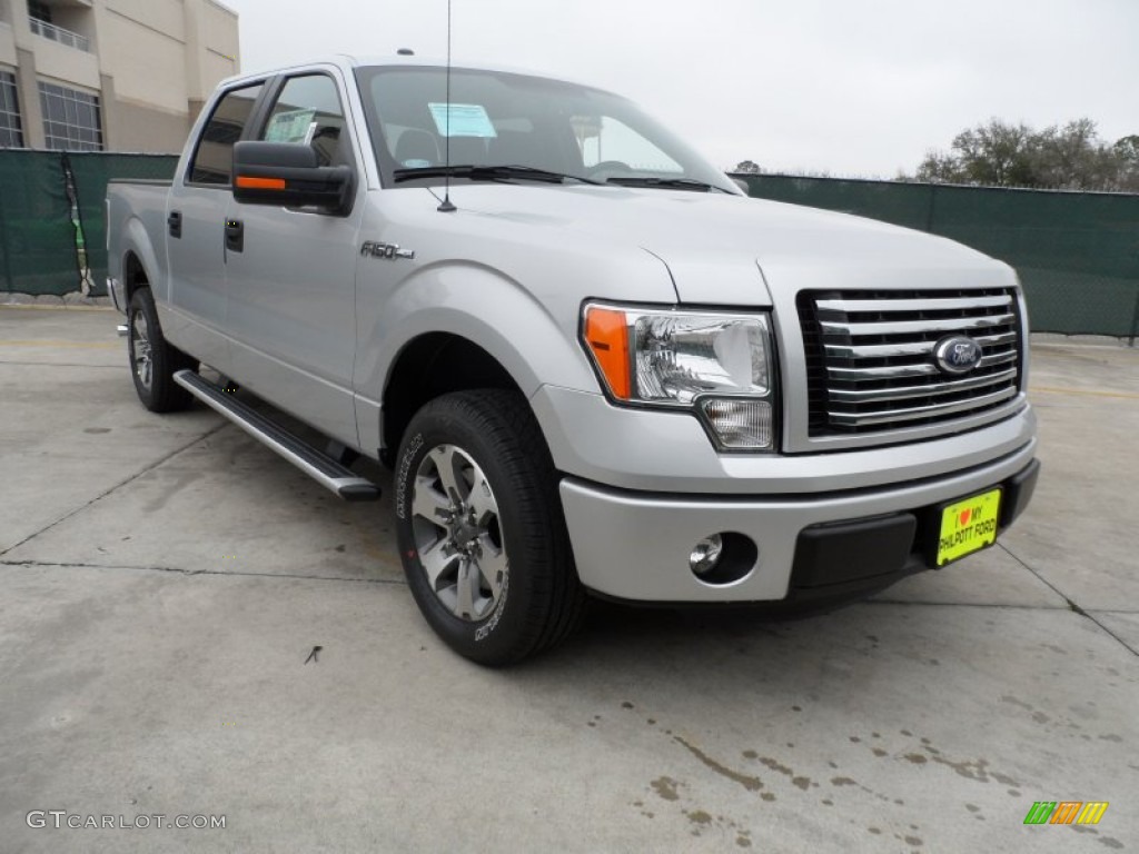 2012 F150 XLT SuperCrew - Ingot Silver Metallic / Black photo #1