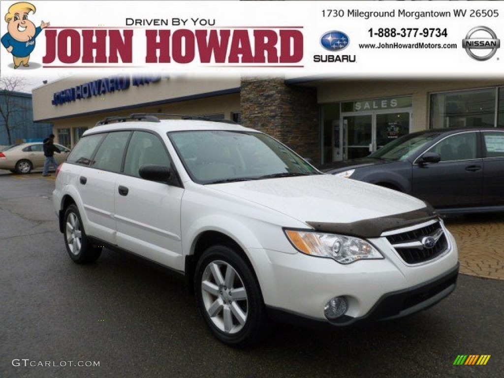 2009 Outback 2.5i Special Edition Wagon - Satin White Pearl / Warm Ivory photo #1