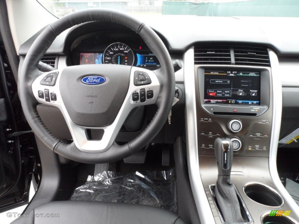 2012 Ford Edge SEL EcoBoost Charcoal Black Dashboard Photo #61066981