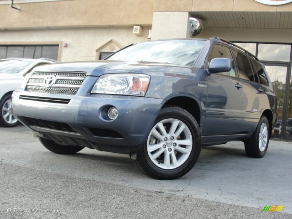 2007 Highlander Hybrid Limited - Bluestone Metallic / Ash Gray photo #1