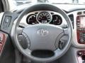 2007 Toyota Highlander Ash Gray Interior Steering Wheel Photo