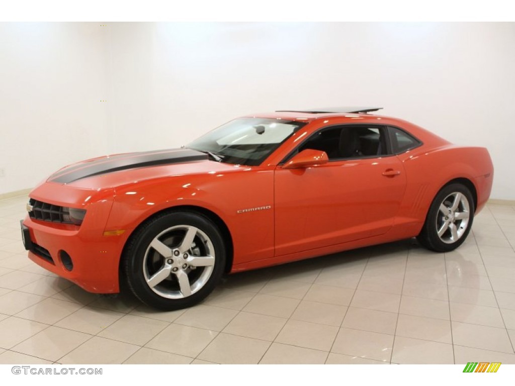 Inferno Orange Metallic 2011 Chevrolet Camaro LT Coupe Exterior Photo #61068814