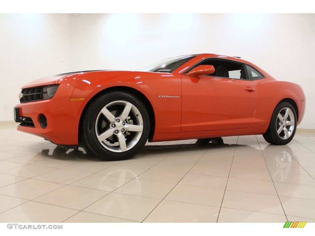 Inferno Orange Metallic 2011 Chevrolet Camaro LT Coupe Exterior Photo #61068955