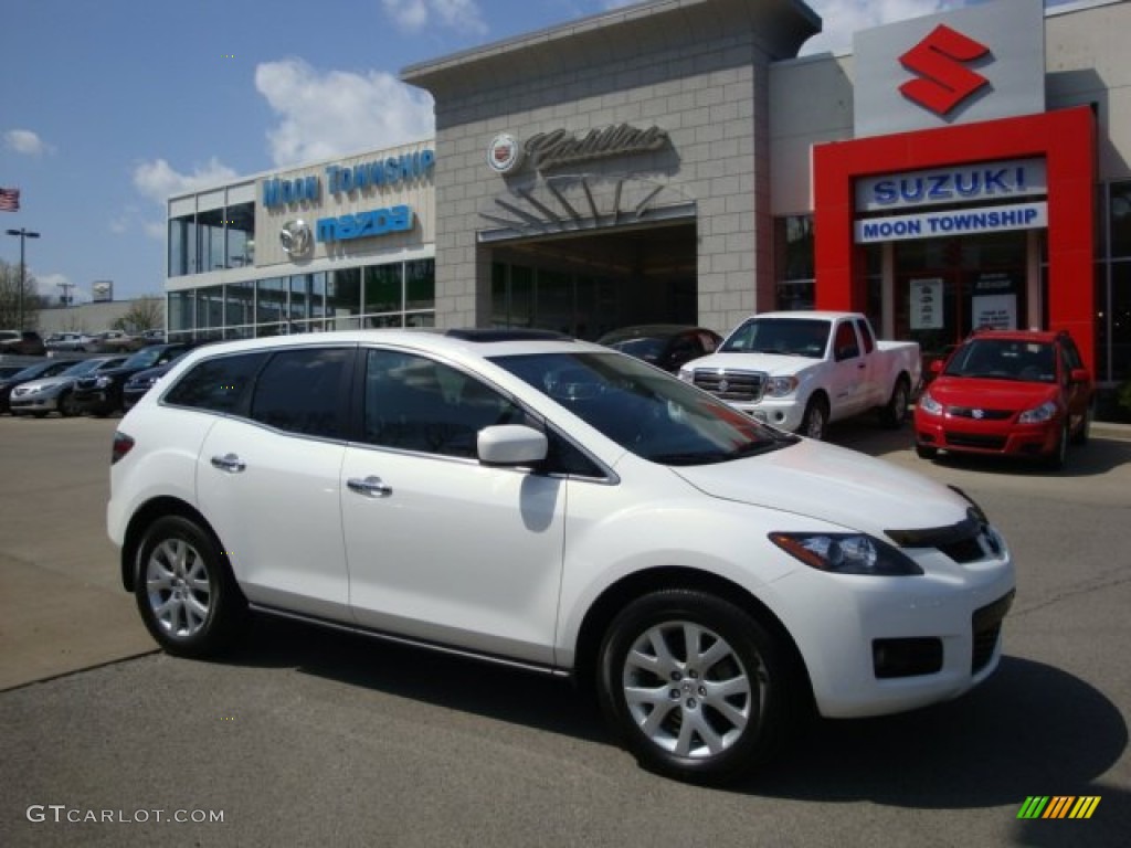 2007 CX-7 Grand Touring - Crystal White Pearl Mica / Black photo #1