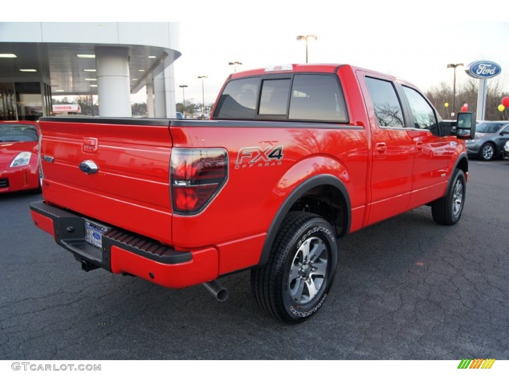 2012 F150 FX4 SuperCrew 4x4 - Race Red / Black photo #3