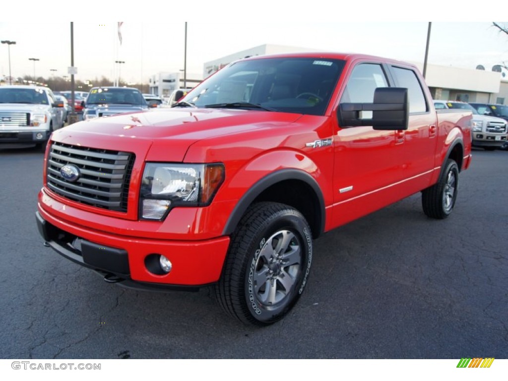 Race Red 2012 Ford F150 FX4 SuperCrew 4x4 Exterior Photo #61071571