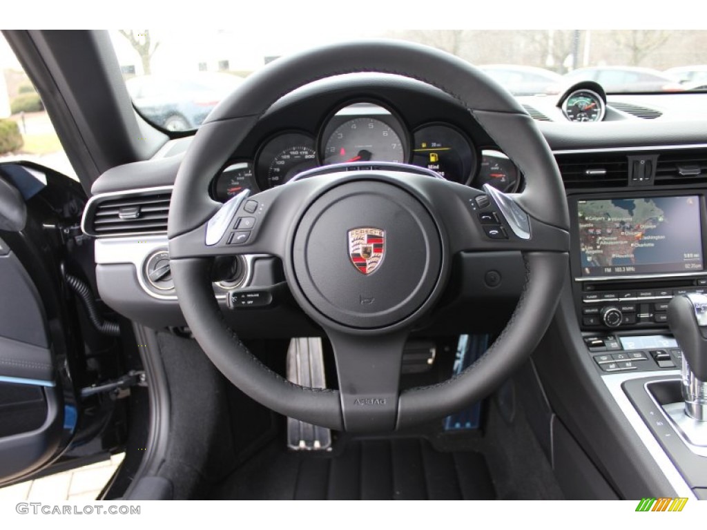 2012 Porsche New 911 Carrera S Coupe Black Steering Wheel Photo #61071658