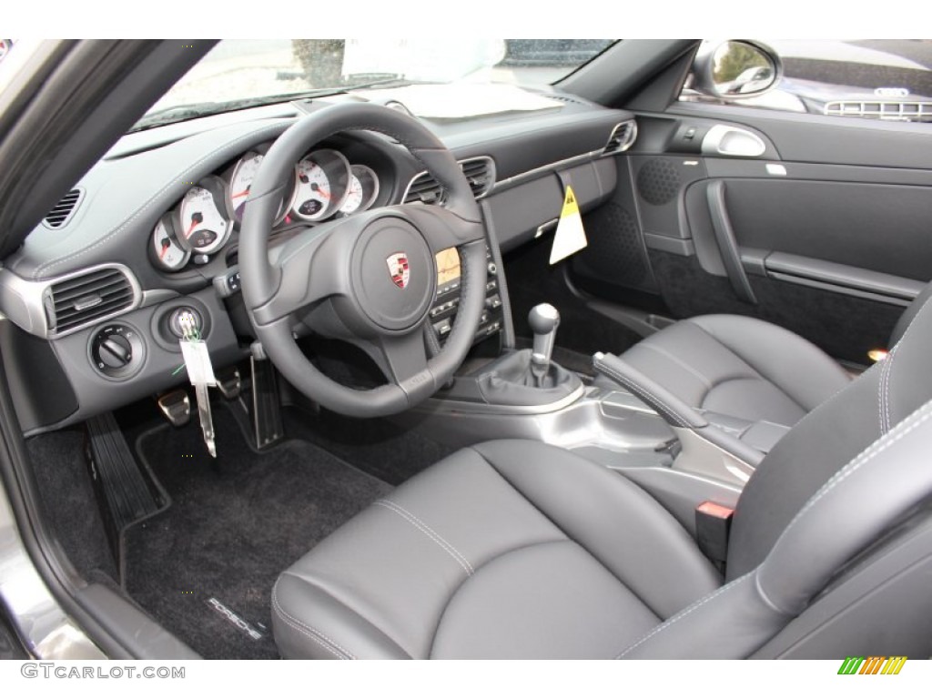 Black Interior 2012 Porsche 911 Turbo Cabriolet Photo #61071853