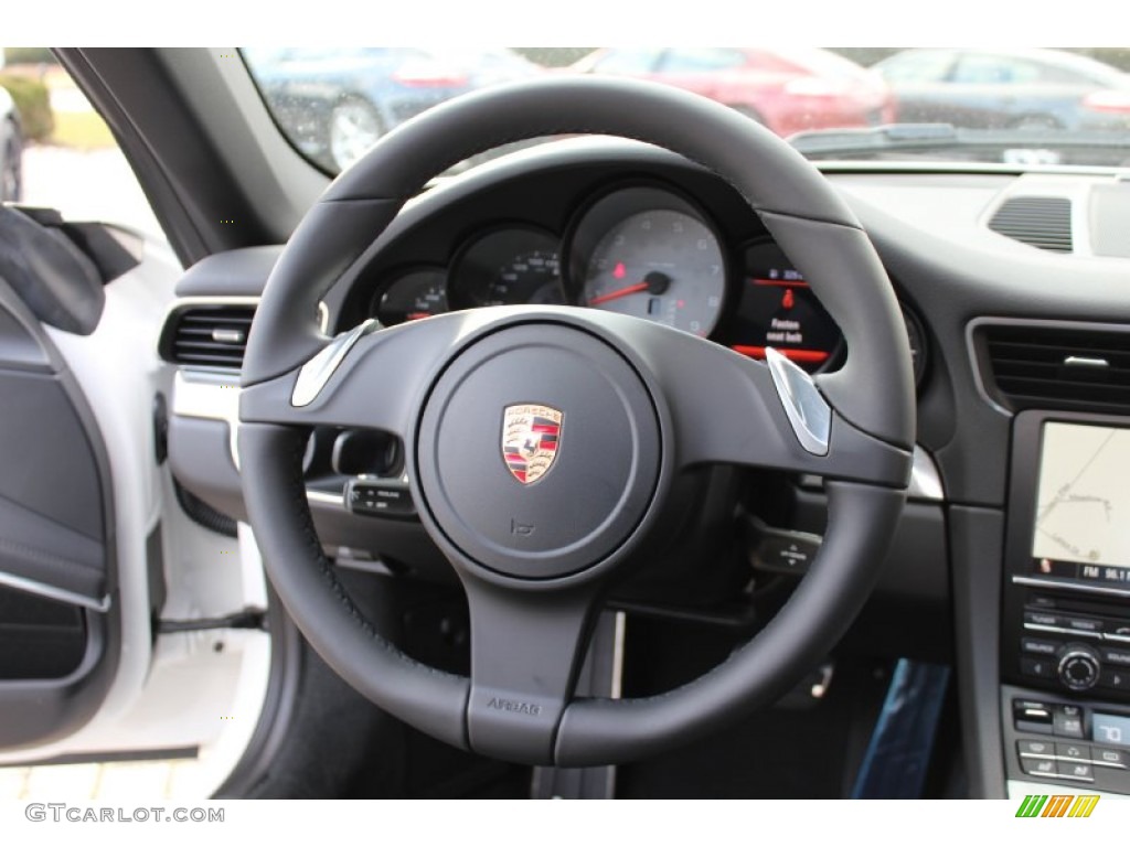 2012 Porsche New 911 Carrera S Coupe Black Steering Wheel Photo #61072285