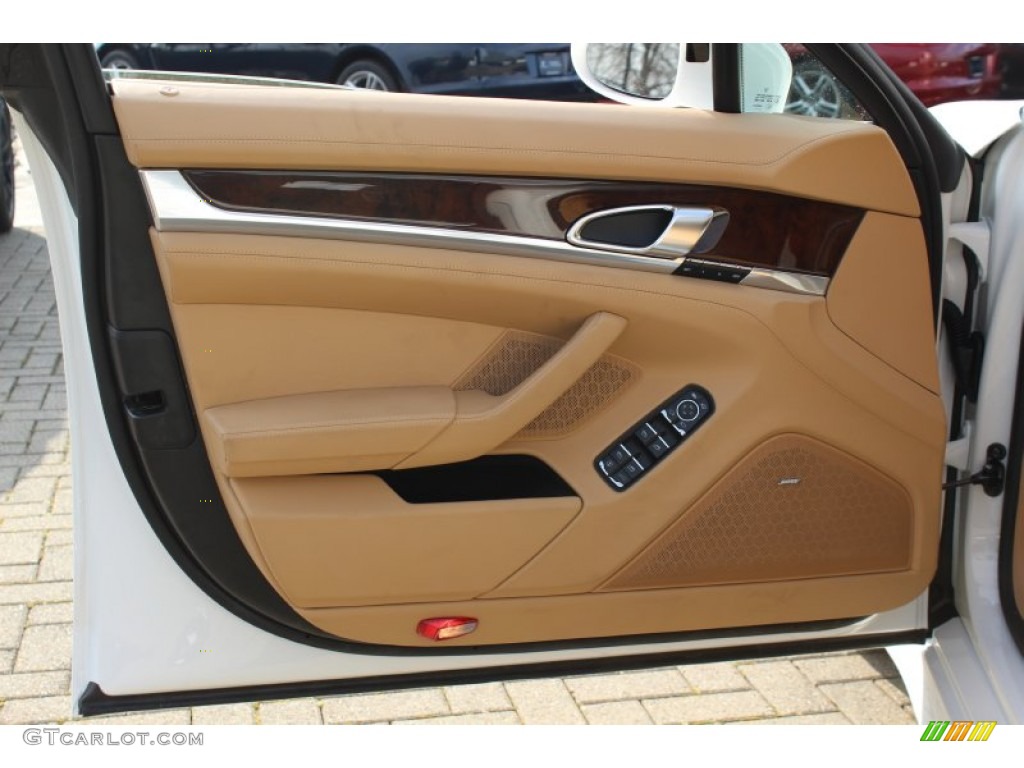 2012 Porsche Panamera Turbo Luxor Beige Door Panel Photo #61072555