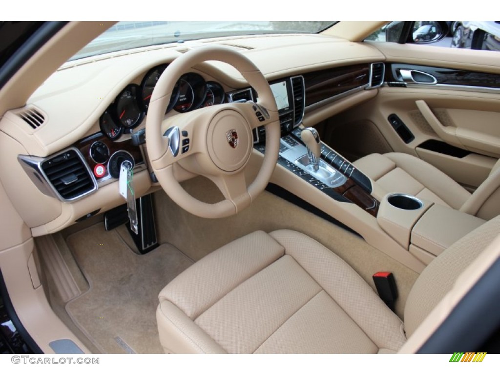 Luxor Beige Interior 2012 Porsche Panamera 4 Photo #61072750