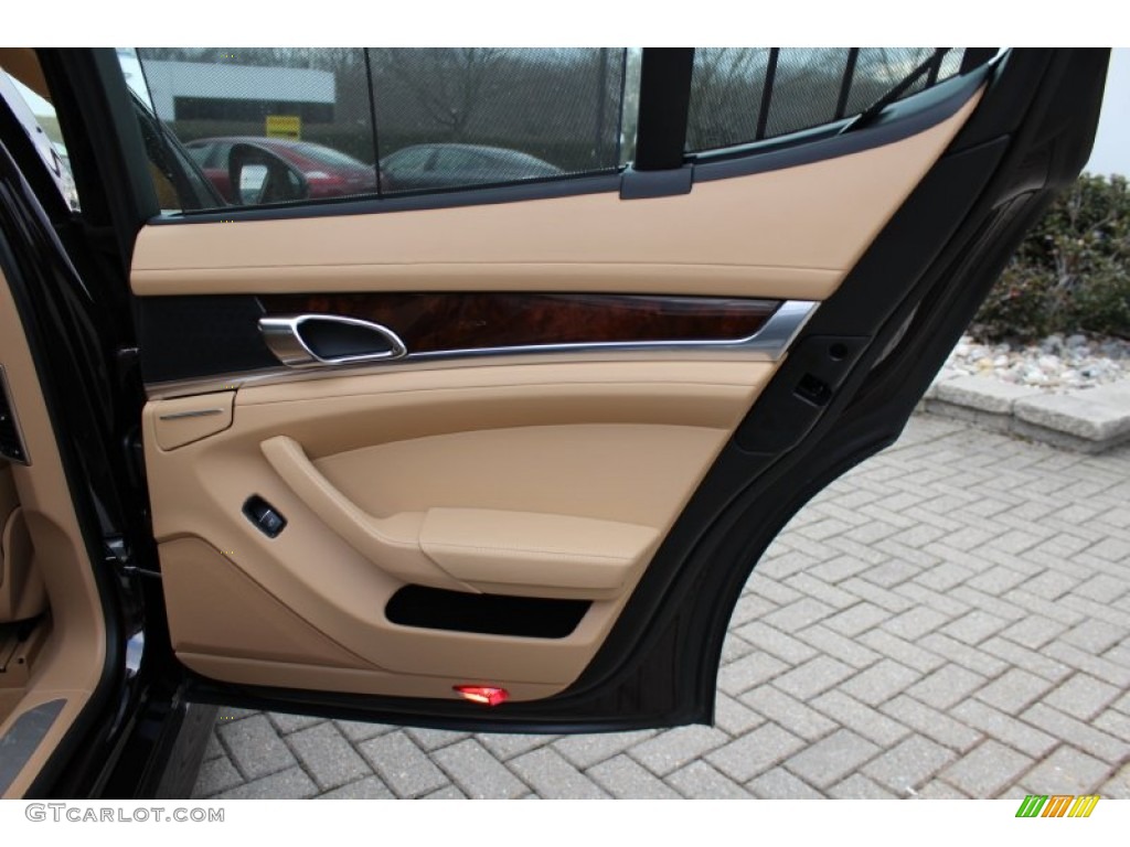 2012 Porsche Panamera 4 Luxor Beige Door Panel Photo #61072789