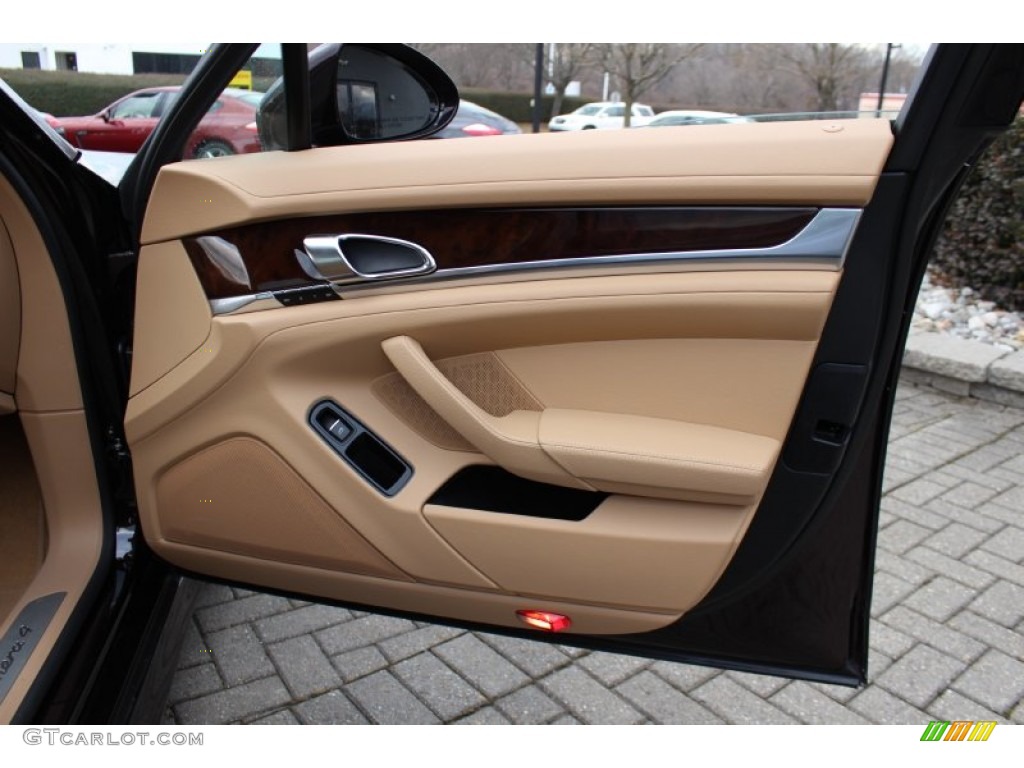 2012 Porsche Panamera 4 Luxor Beige Door Panel Photo #61072795