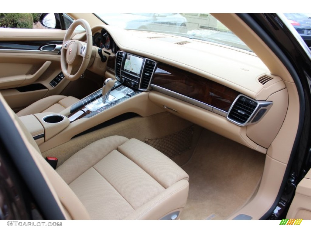 2012 Porsche Panamera 4 Luxor Beige Dashboard Photo #61072798