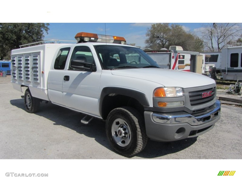 2005 Sierra 2500HD Extended Cab Animal Control - Summit White / Dark Pewter photo #3