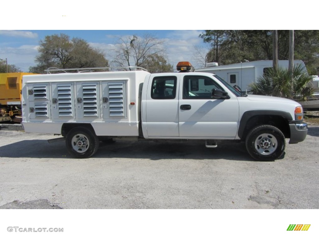 Summit White 2005 GMC Sierra 2500HD Extended Cab Animal Control Exterior Photo #61073599