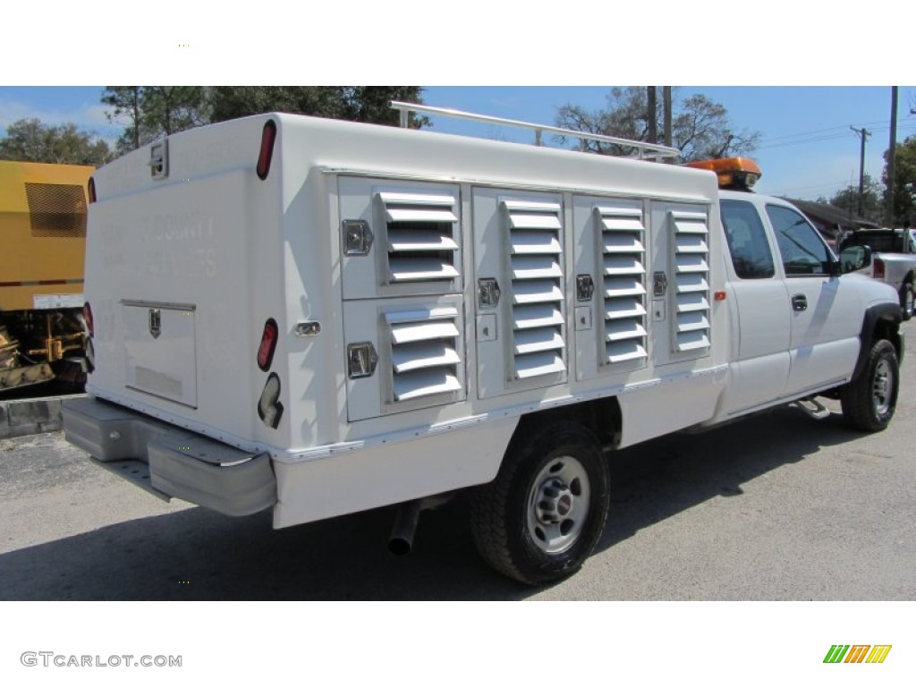 Summit White 2005 GMC Sierra 2500HD Extended Cab Animal Control Exterior Photo #61073608