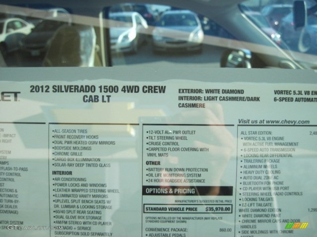 2012 Silverado 1500 LT Crew Cab 4x4 - White Diamond Tricoat / Light Titanium/Dark Titanium photo #10