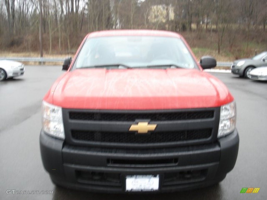 2012 Silverado 1500 Work Truck Extended Cab 4x4 - Victory Red / Dark Titanium photo #3