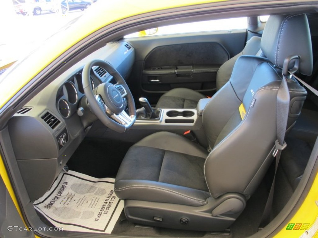 Dark Slate Gray Interior 2012 Dodge Challenger SRT8 Yellow Jacket Photo #61078540