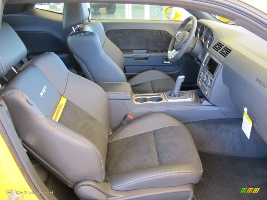 Dark Slate Gray Interior 2012 Dodge Challenger SRT8 Yellow Jacket Photo #61078571