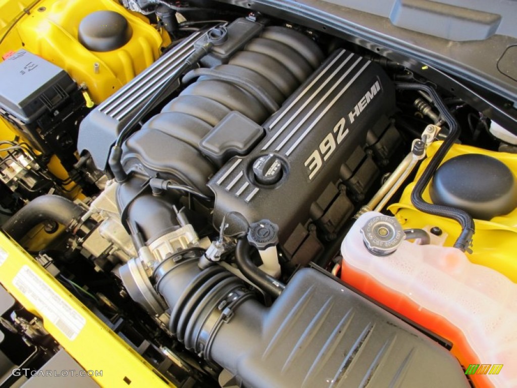 2012 Dodge Challenger SRT8 Yellow Jacket 6.4 Liter SRT HEMI OHV 16-Valve MDS V8 Engine Photo #61078597