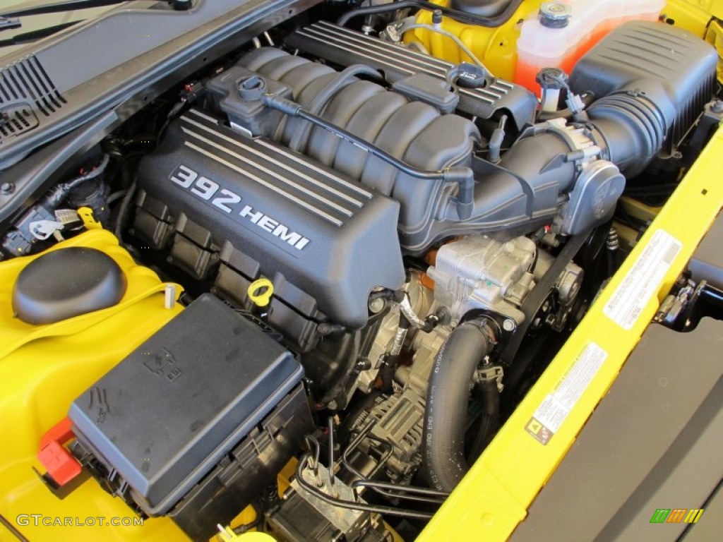 2012 Dodge Challenger SRT8 Yellow Jacket 6.4 Liter SRT HEMI OHV 16-Valve MDS V8 Engine Photo #61078606