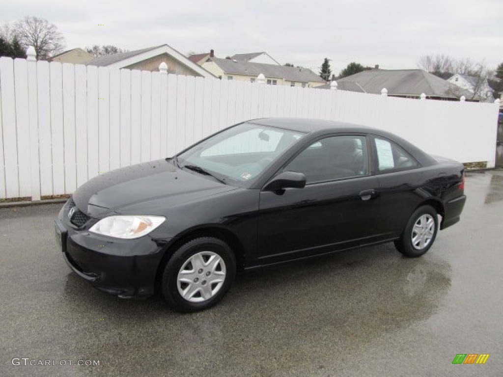 2005 Civic Value Package Coupe - Nighthawk Black Pearl / Gray photo #1