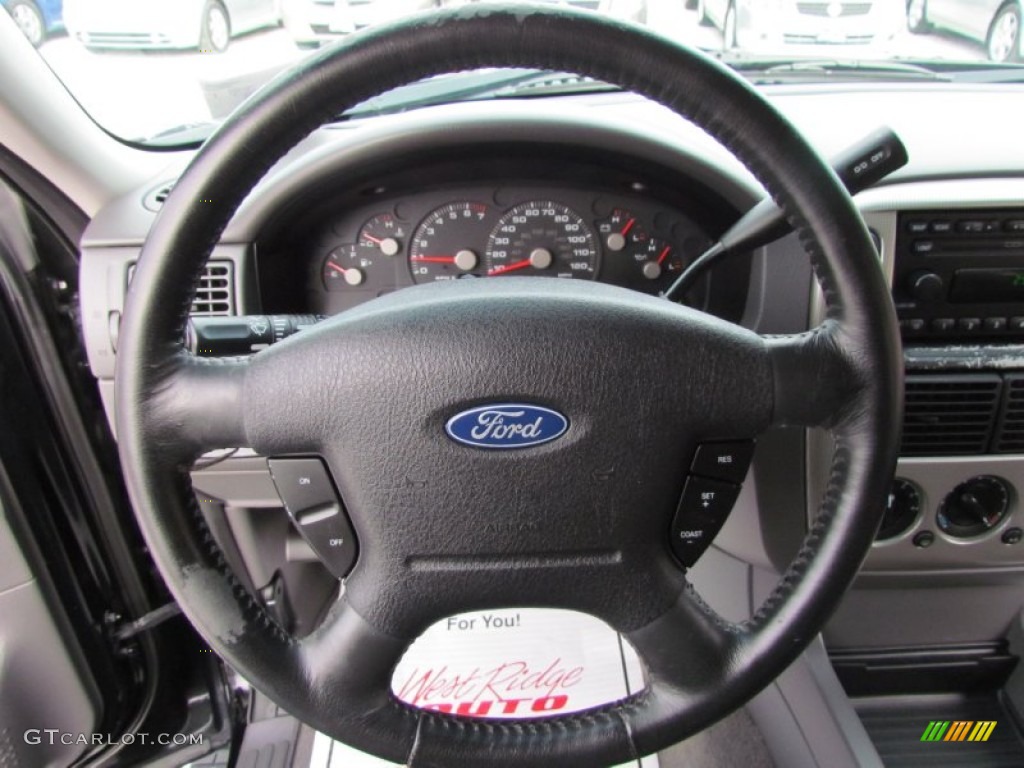 2003 Ford Explorer XLT 4x4 Graphite Grey Steering Wheel Photo #61080127
