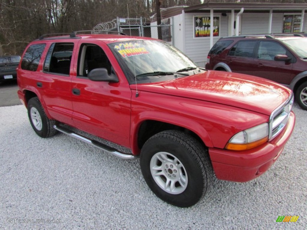 2002 Durango SLT 4x4 - Flame Red / Dark Slate Gray photo #1