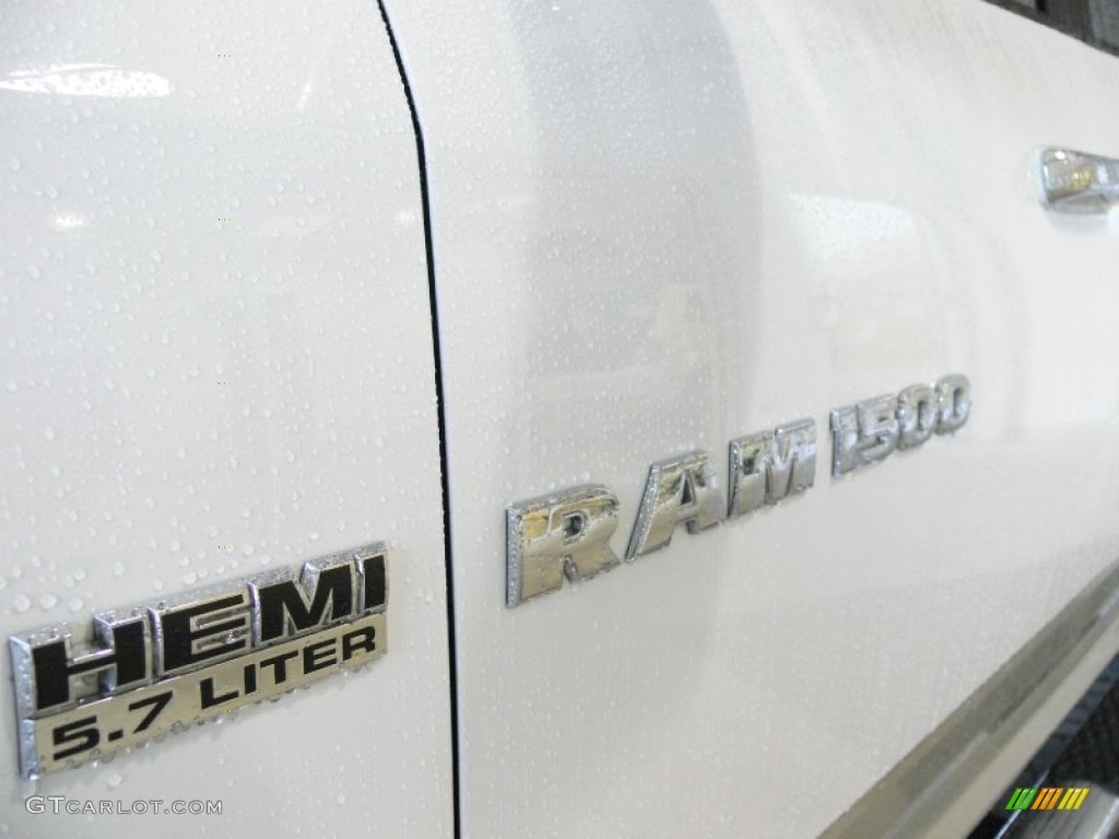 2011 Ram 1500 Laramie Crew Cab 4x4 - Bright White / Light Pebble Beige/Bark Brown photo #9