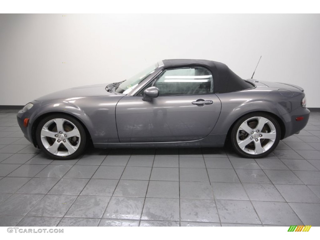 2006 MX-5 Miata Grand Touring Roadster - Galaxy Gray Metallic / Black photo #2