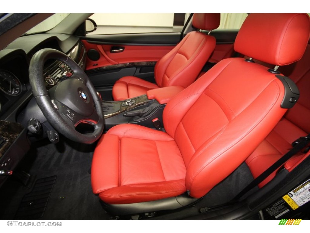Coral Red/Black Dakota Leather Interior 2009 BMW 3 Series 335i Coupe Photo #61083070