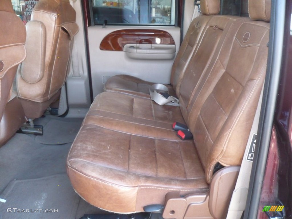 Castano Brown Leather Interior 2004 Ford F350 Super Duty King Ranch Crew Cab 4x4 Photo #61084114