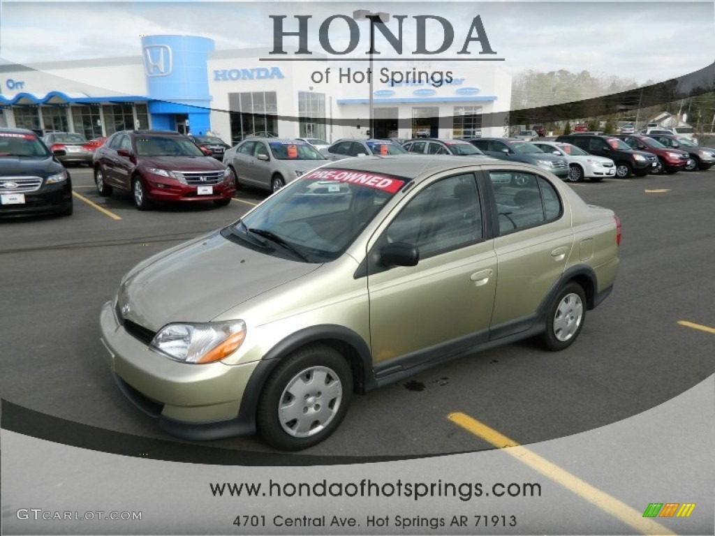 2000 ECHO Sedan - Satin Gold Metallic / Warm Gray photo #1