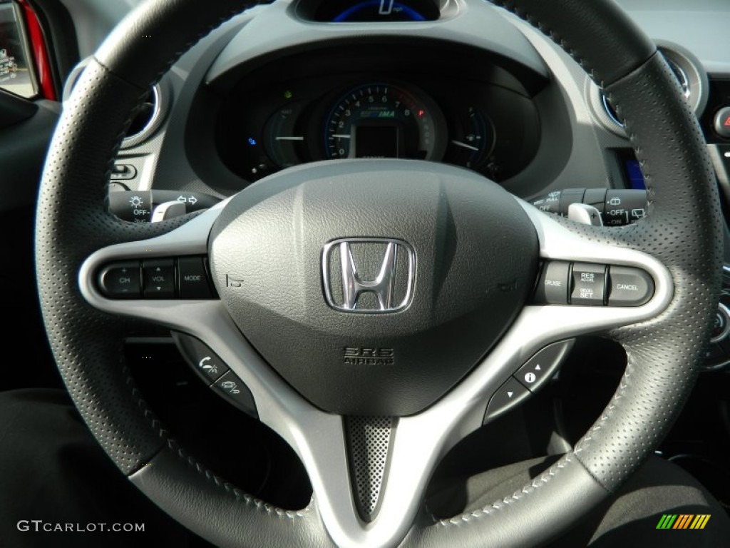 2012 Honda Insight EX Hybrid Black Steering Wheel Photo #61087066