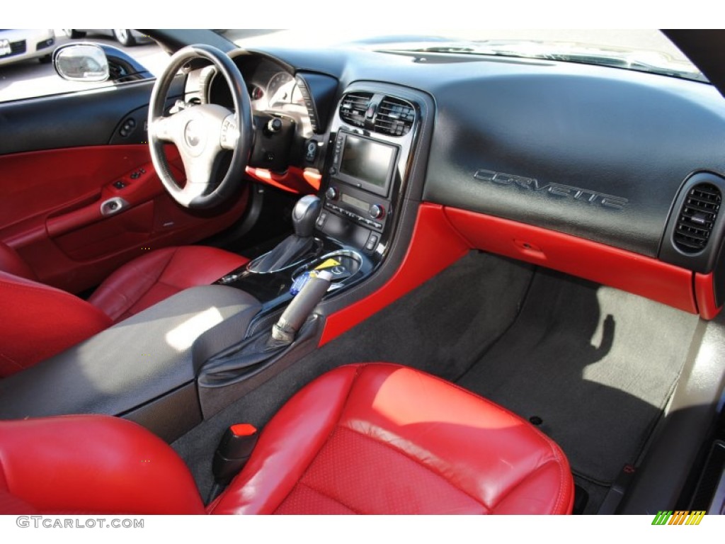 2009 Chevrolet Corvette Coupe Ebony/Red Dashboard Photo #61089418
