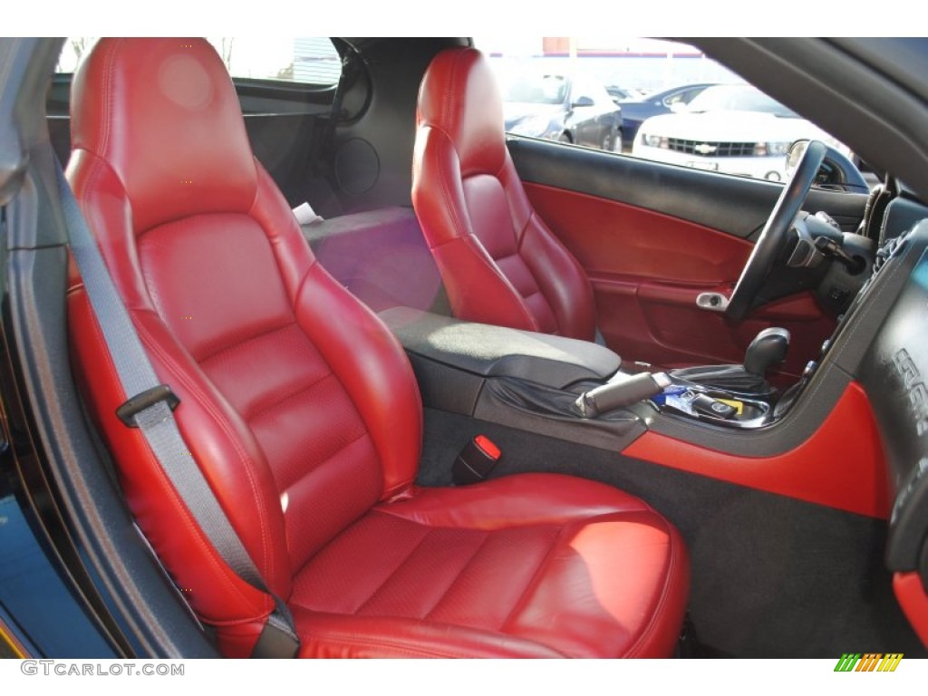 2009 Corvette Coupe - Black / Ebony/Red photo #9