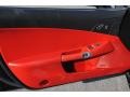 Ebony/Red 2009 Chevrolet Corvette Coupe Door Panel