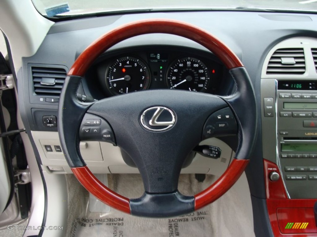 2008 Lexus ES 350 Light Gray Steering Wheel Photo #61090260