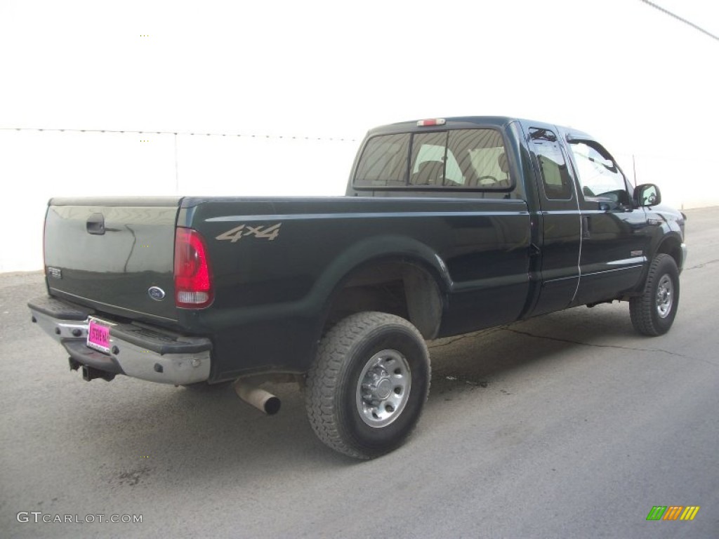2003 F350 Super Duty XLT SuperCab 4x4 - Dark Highland Green Metallic / Medium Parchment photo #2
