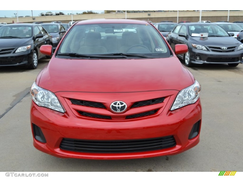 2012 Corolla LE - Barcelona Red Metallic / Bisque photo #2