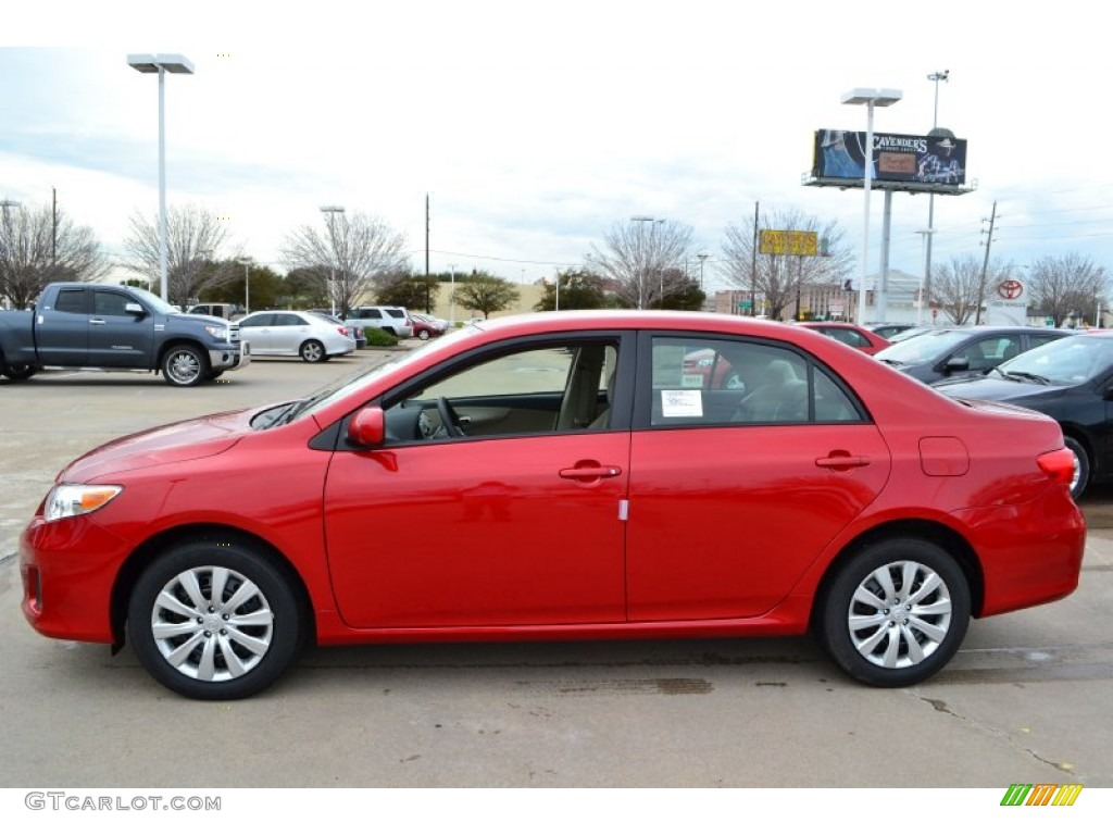 2012 Corolla LE - Barcelona Red Metallic / Bisque photo #3