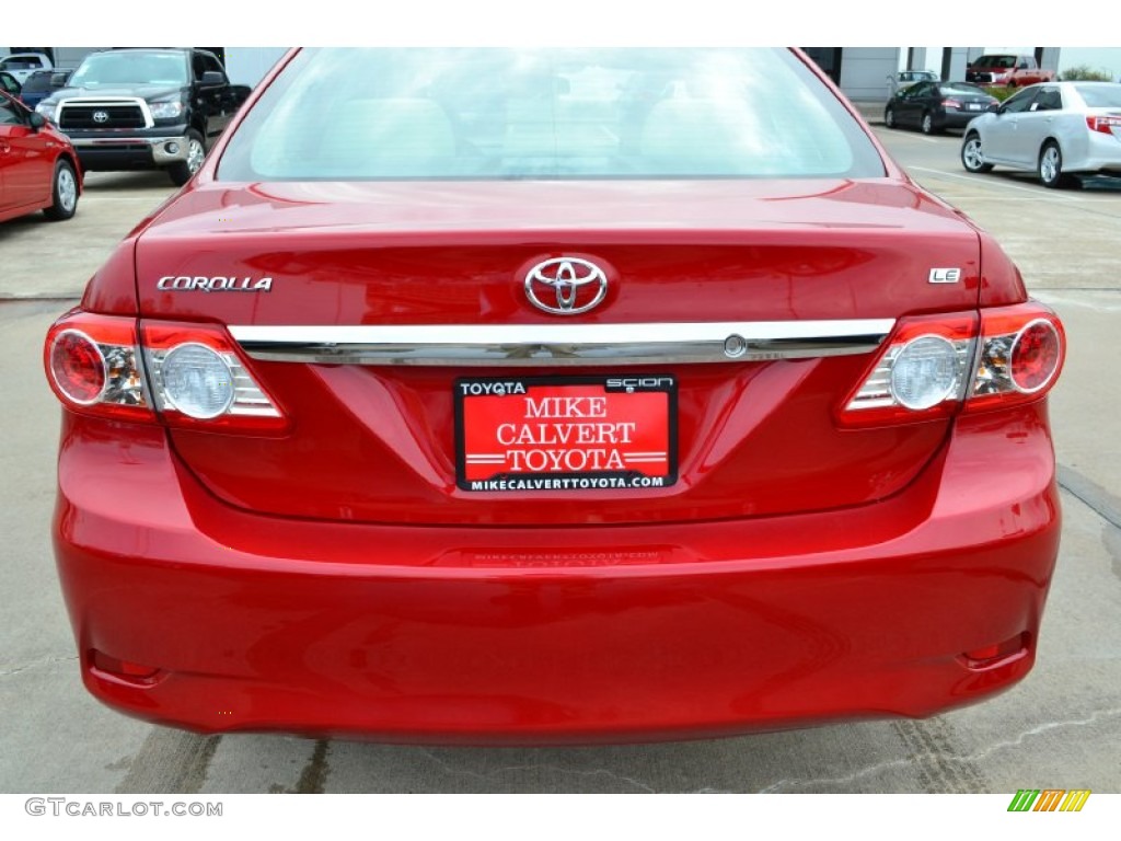 2012 Corolla LE - Barcelona Red Metallic / Bisque photo #4