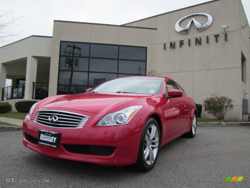 2008 G 37 Coupe - Vibrant Red / Wheat photo #1