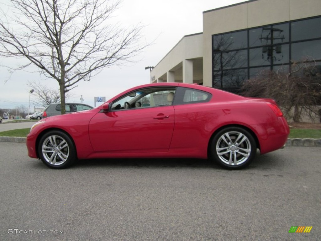2008 G 37 Coupe - Vibrant Red / Wheat photo #3
