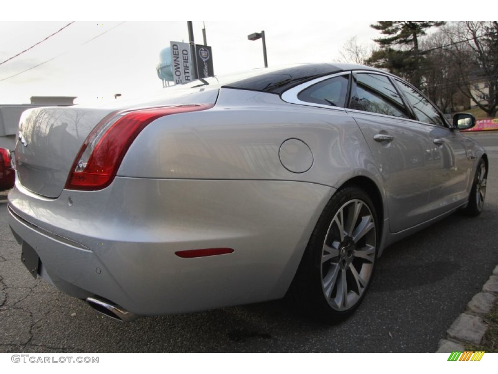 2011 XJ XJ Supercharged - Liquid Silver Metallic / Jet Black/Ivory photo #6