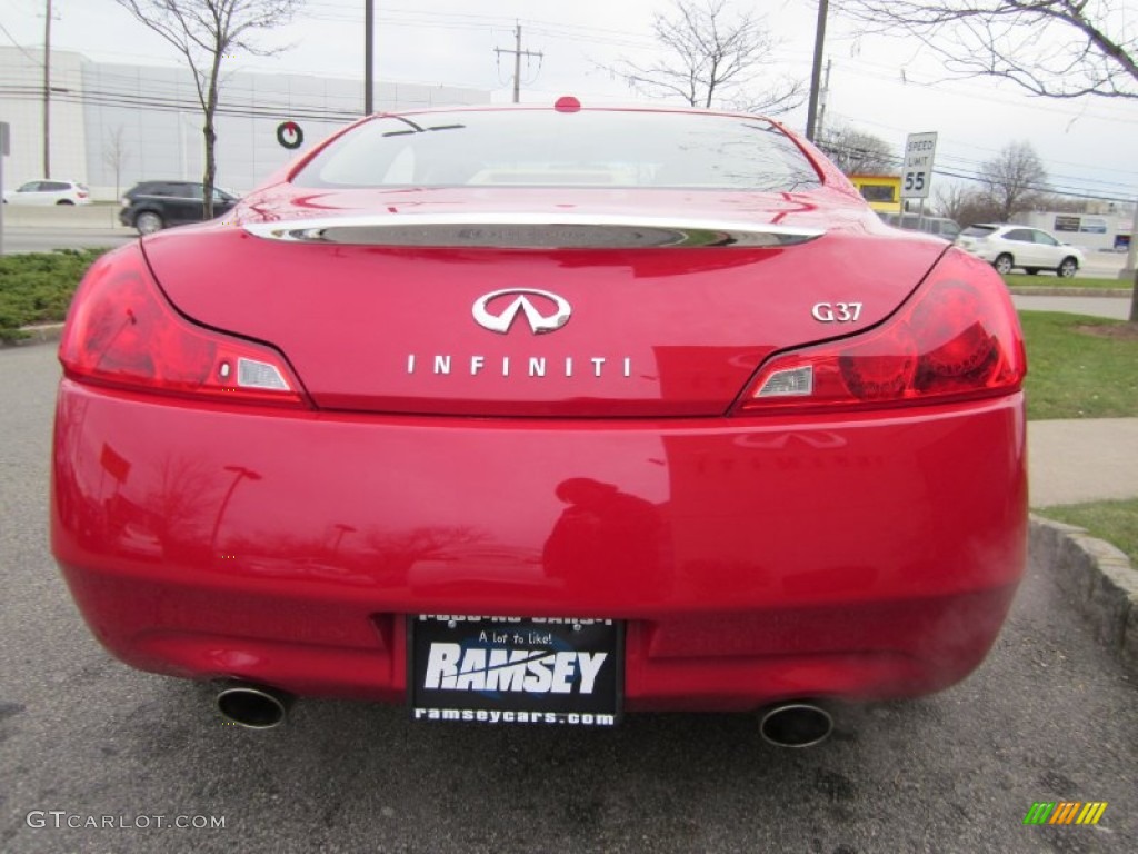 2008 G 37 Coupe - Vibrant Red / Wheat photo #6