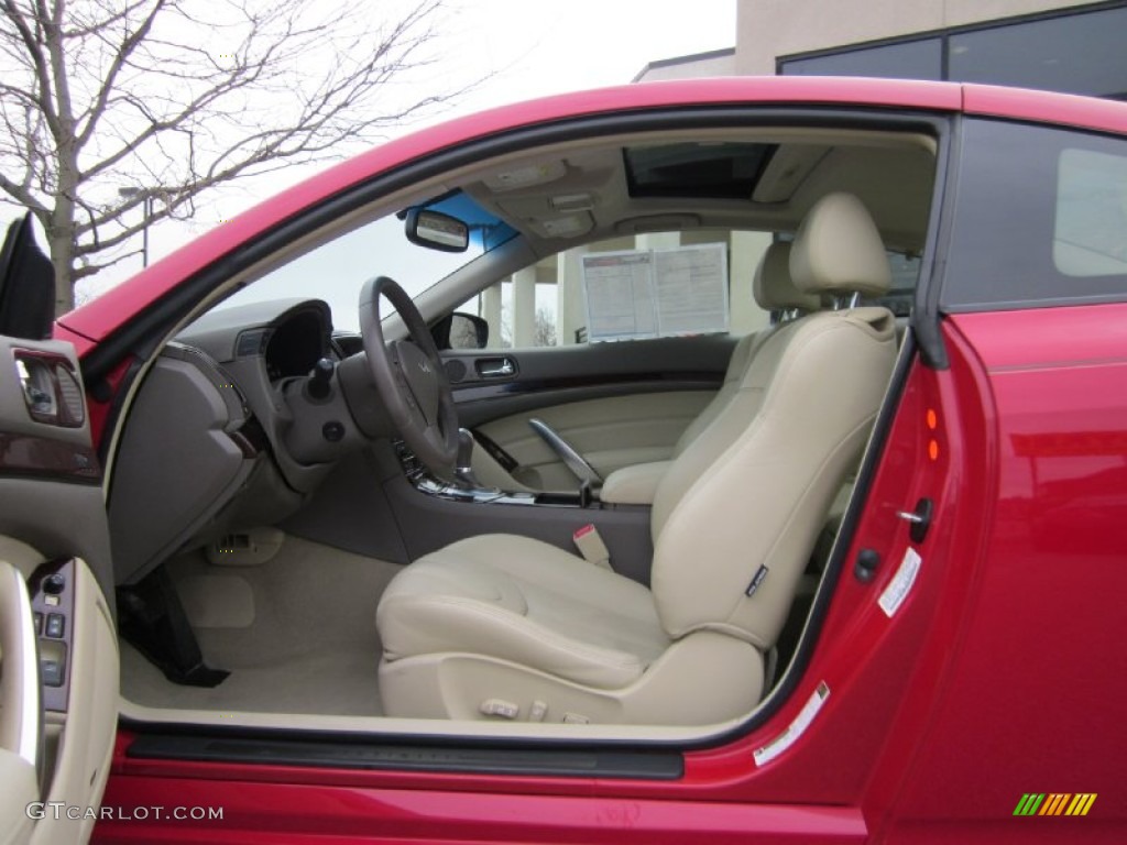 2008 G 37 Coupe - Vibrant Red / Wheat photo #8