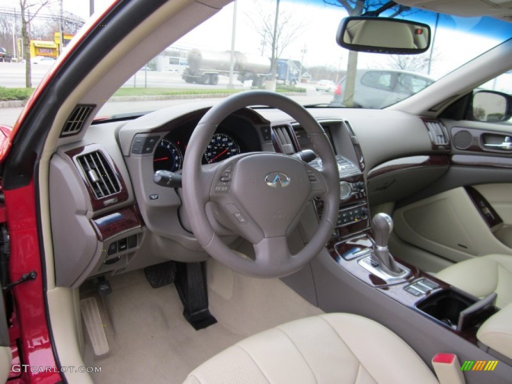 2008 G 37 Coupe - Vibrant Red / Wheat photo #11
